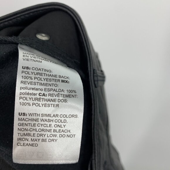 Chicos Pants Faux Leather Black Slim Fit Ponte Soft - Picture 10 of 11